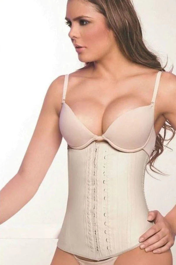 9 Steel Boned Waist Trainer with Latex Hook Closures