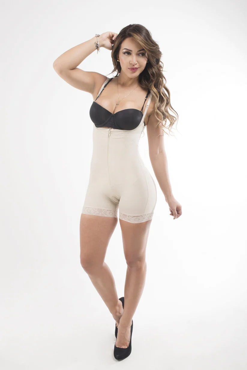 ATENAS ZIPPER BOOTY SHORTS BODY SHAPER