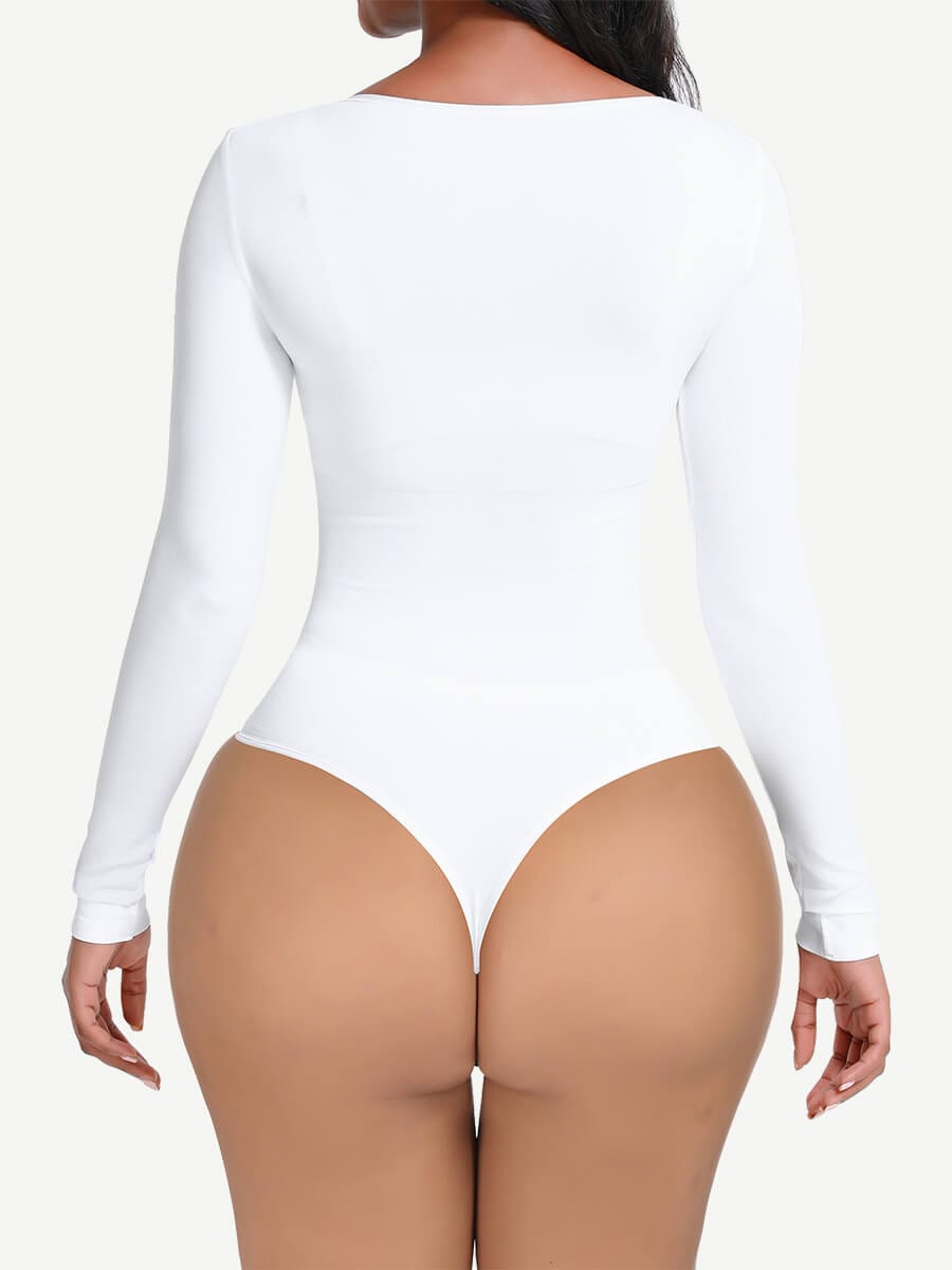 Wholesale Seamless Bodysuit Long Sleeve Slim Corset Shapewear Bodysuit