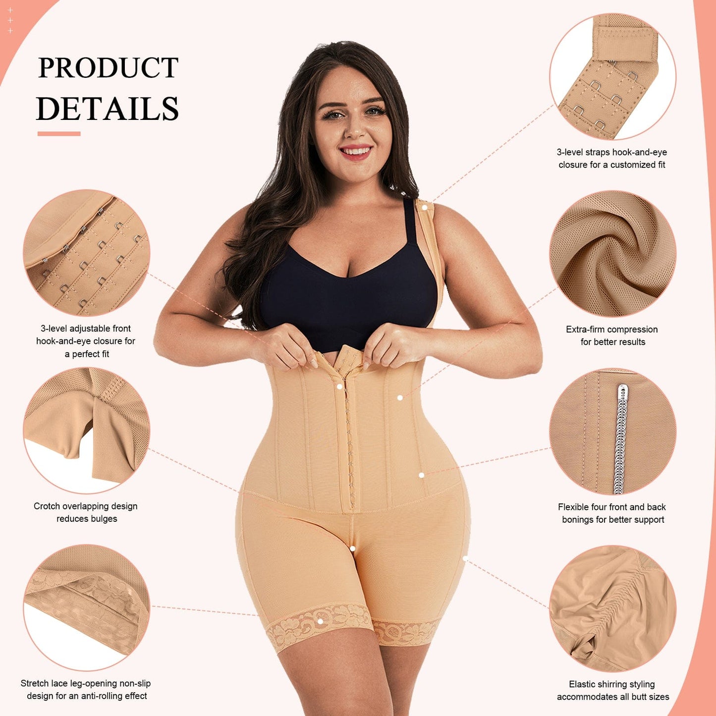 Wholesale Steel Bone Body Bodysuit Tummy Control Butt Lift