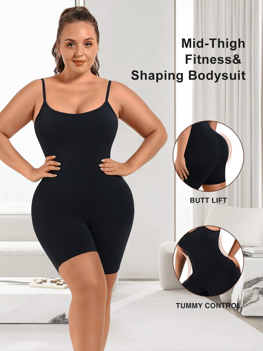 Wholesale Mid-Thigh Fitness & Shaping Breathable Bodysuit