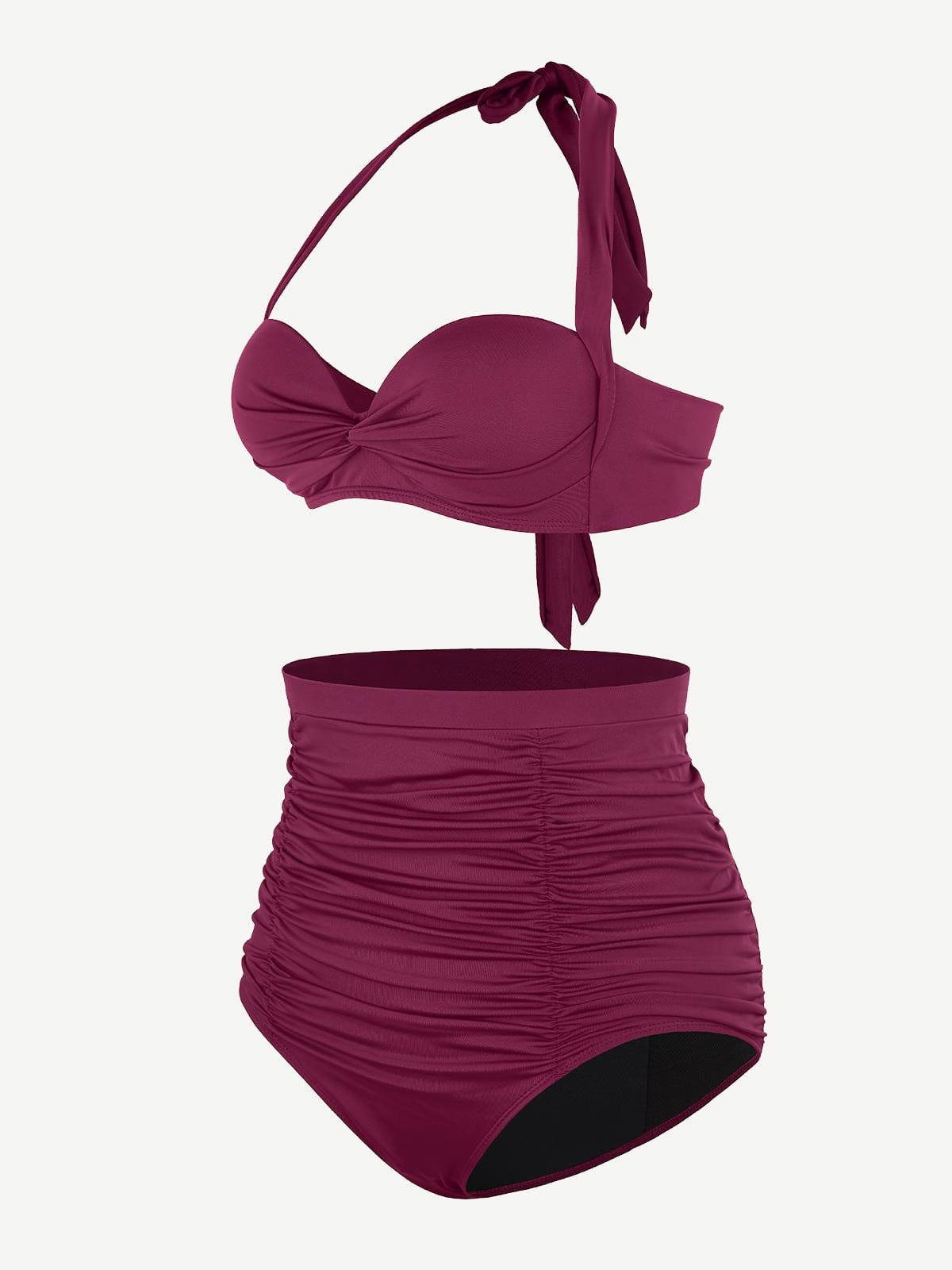 Wholesale Tankini Top With Strappy Detail And Bra Twist Knot Design