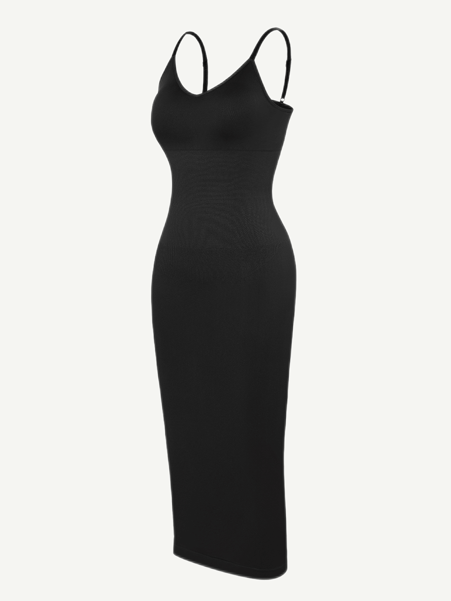 Wholesale Seamless Spaghetti Strap V-neck Maxi Shaper Dress