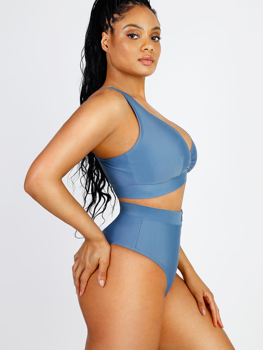Wholesale Zip Front Bikini Tummy control Bottom