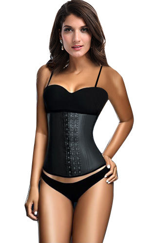 9 Steel Boned Waist Trainer with Latex Hook Closures