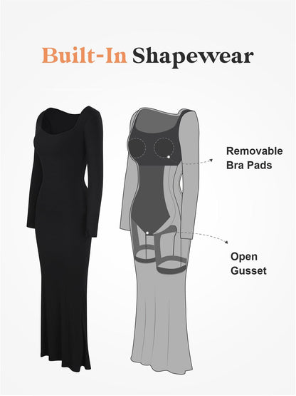 Built-In Shapewear Modal Soft Lounge Dresses