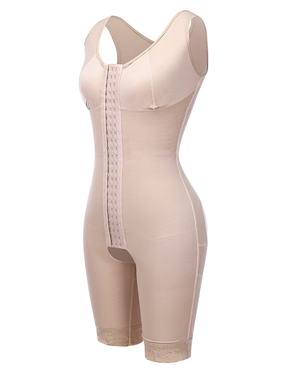 Wholesale Ultimate Stretch Nude Hooks Crotchless Unpadded Big Size Fajas Bodysuit