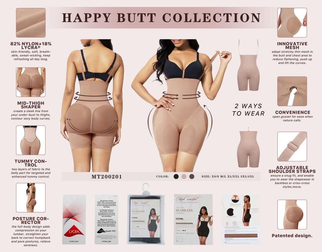 Wholesale Women Classic Style Bodysuit Slimming Butt Lifter Tummy Compression Full Body Shaper