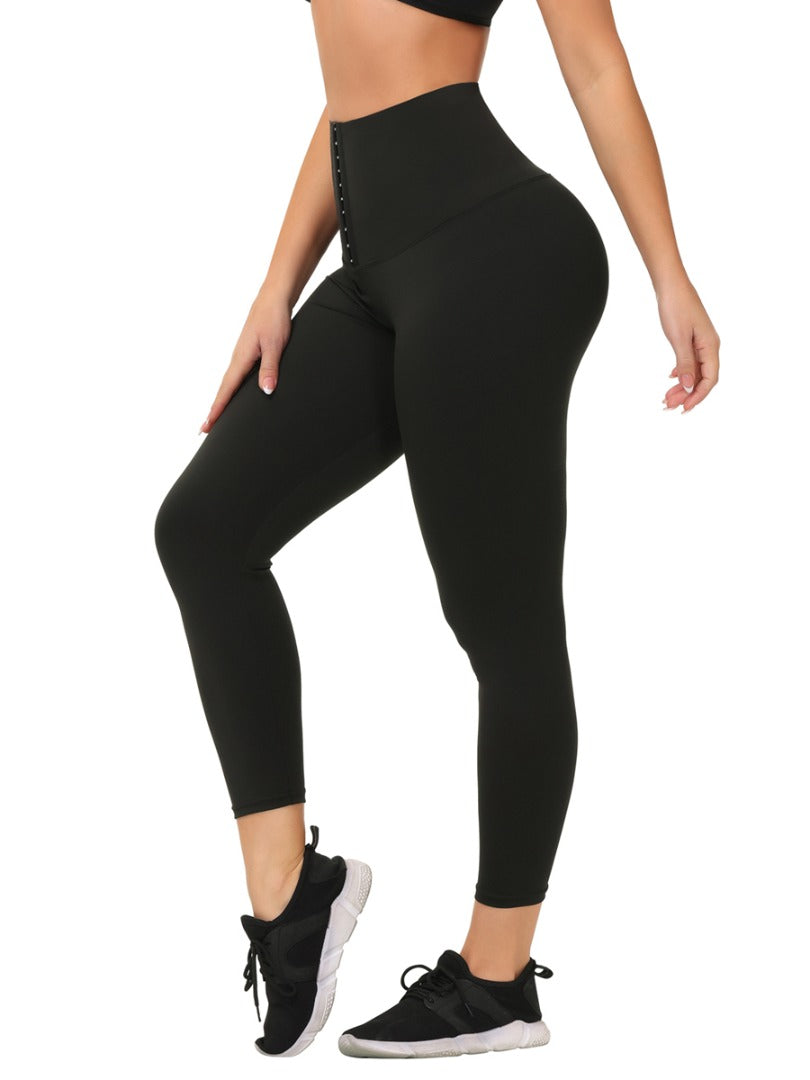 Black High Waisted Waist Trainer Leggings