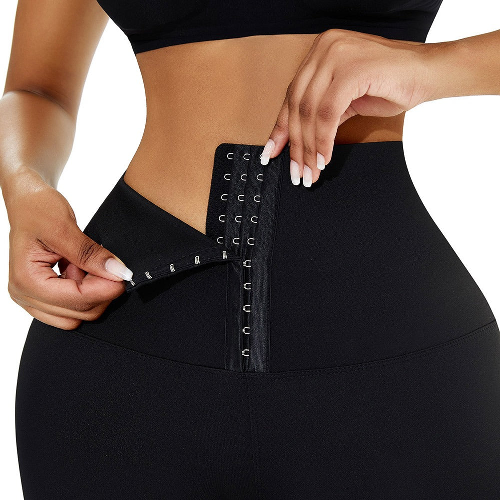 Black High Waisted Waist Trainer Leggings