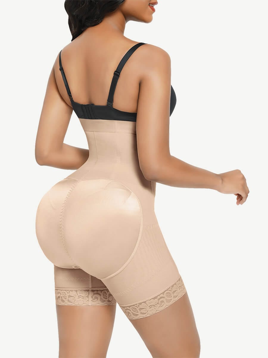 Wholesale Butt Lift High Waisted Shapewear Shorts with Four Steel Bones