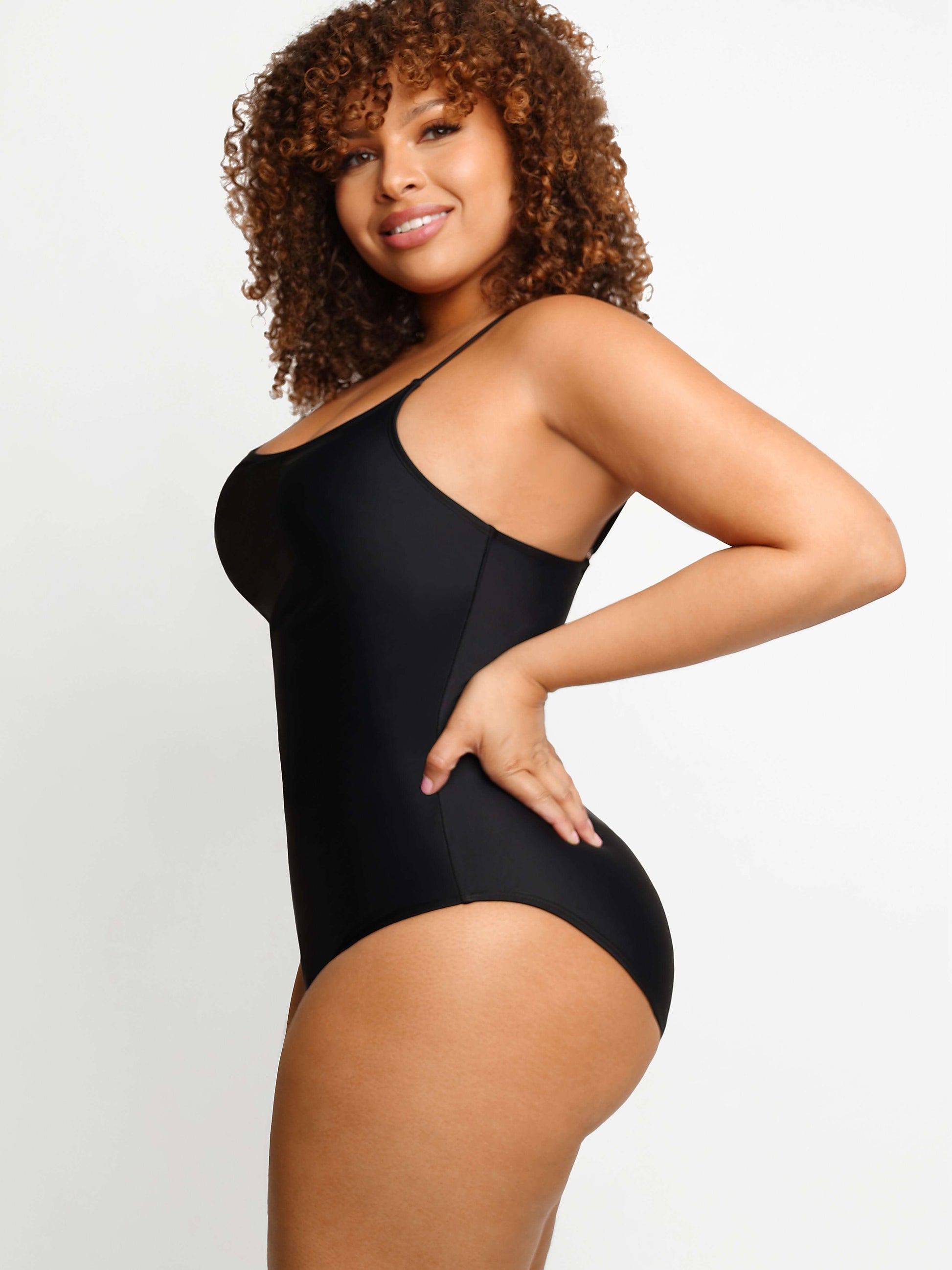 Wholesale One-Piece Shapewear Swimsuit With Abdominal Pleating Design