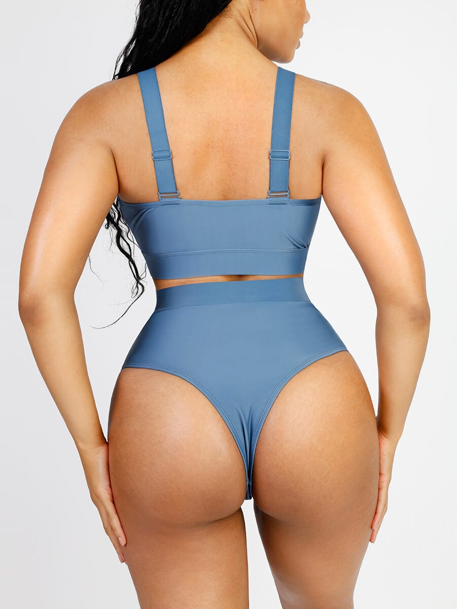 Wholesale Zip Front Bikini Tummy control Bottom