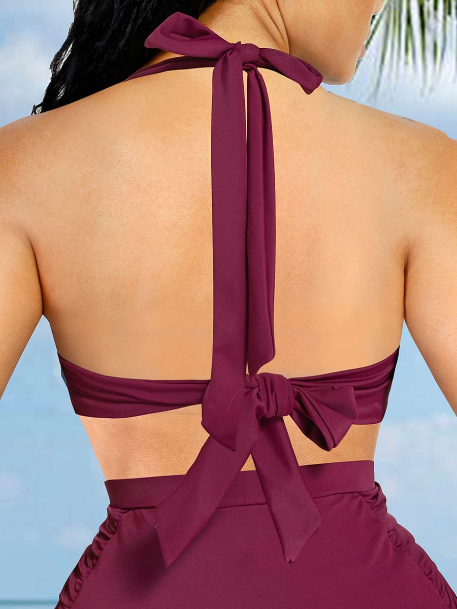 Wholesale Tankini Top With Strappy Detail And Bra Twist Knot Design